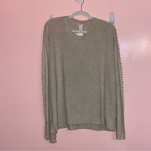 New Cream Pearl Detail Sweater